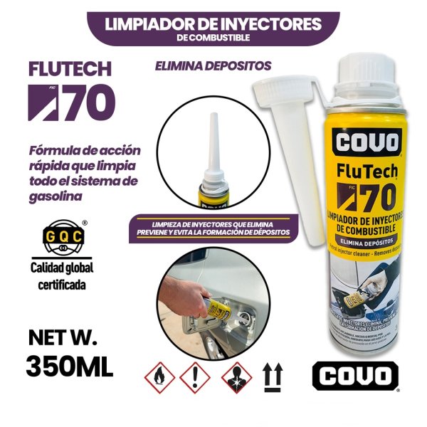 Limpiador de Inyectores COVO FLUTECH 70 325ml REF# 7-202512